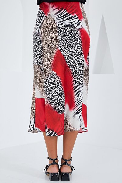 Hiccup BDART Elastik A-Form Kesim Midi Etek