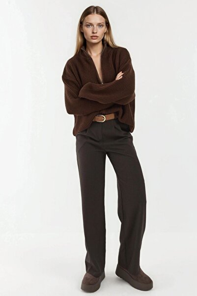 Hiccup Zippered Relaxed Fit Knit Cardigan