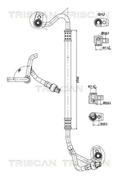 TRISCAN Conducta Presiune Variabila Aer Conditionat Ford Transit Connect V408...