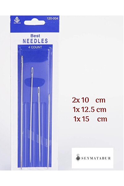 BALIM ÖRGÜ EVİ Uzun Metal İğne 10-12.5-15 cm ( Amigurumi , yorgan ,çuvaldız)