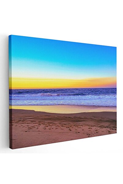 Tablou Canvas Tablou peisaj cu mare si plaja la apus de soare, cod 4446