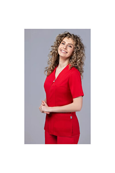 tag Women's medical suit PREMIUM ZIP COMFORT, Red