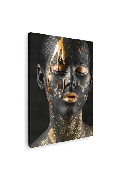 Tablou Canvas Machiaj auriu creativ tablou portret, cod 2567
