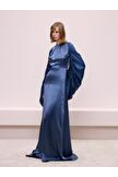 BAQA Kolu Bağlamalı Uzun Elbise