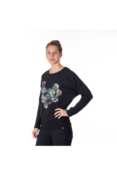 NORTHFINDER Tricou de damă lejer, cu imprimeu și o proporție mare de bumbac B...