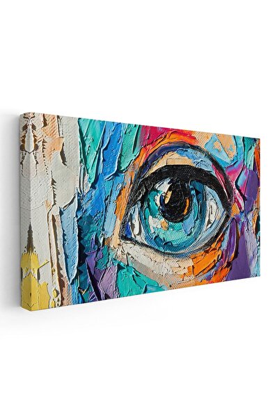 Tablou Canvas Tablou pictura ochi, detaliu, multicolor, cod 1838