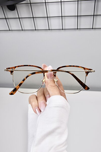 LOOKUP NEW Square Rectangular 55 Ekartman Metal Transparent Women Men Unisex Blue Light Protection Screen Glasses Eyewear