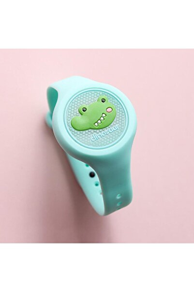 LUXER Bratara Din Silicon Anti-Tantari, Efect Repelent 100% , Model - Green Dino cu Iluminare LED