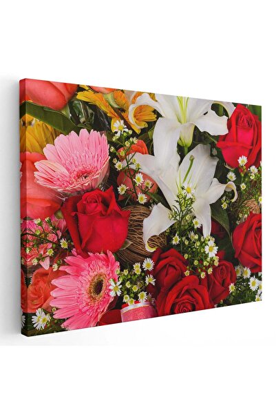 Tablou Canvas Tablou aranjament floral flori variate, cod 2671