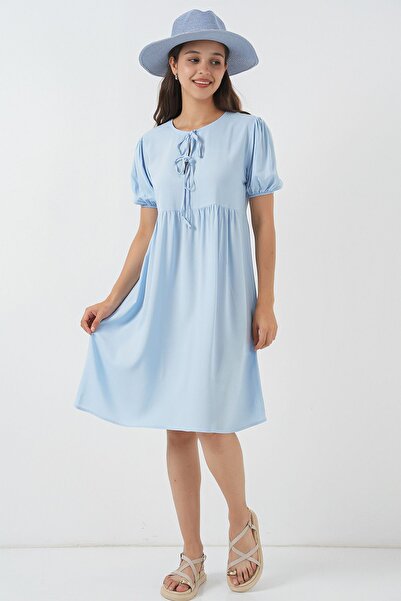 Hiccup Bdart Bow Tie Midi Dress