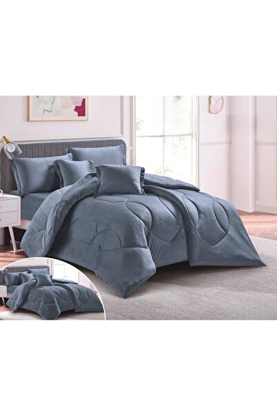 SNOOZYL Double bedspread made of soft velvet and fur with a hotel design for a luxurious hotel experience