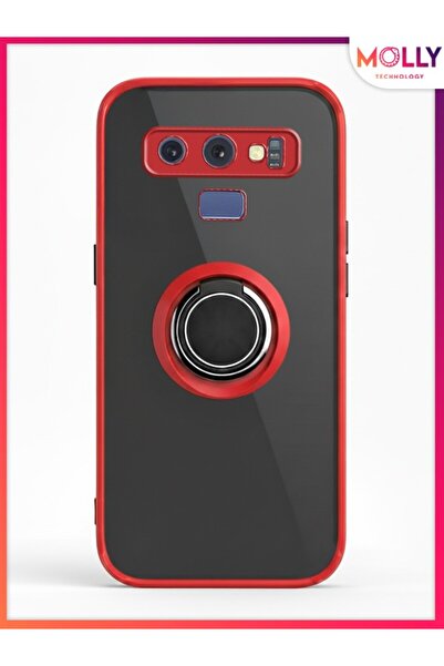 Molly Samsung Galaxy Note 9 İçin Kırmızı Yüzüklü Kamera Korumalı Silikon Tele...