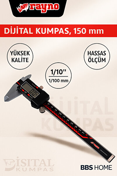 RAYNO Bbs Home Precision Carbon Fiber Digital Caliper 150mm Thickness Gauge 1...