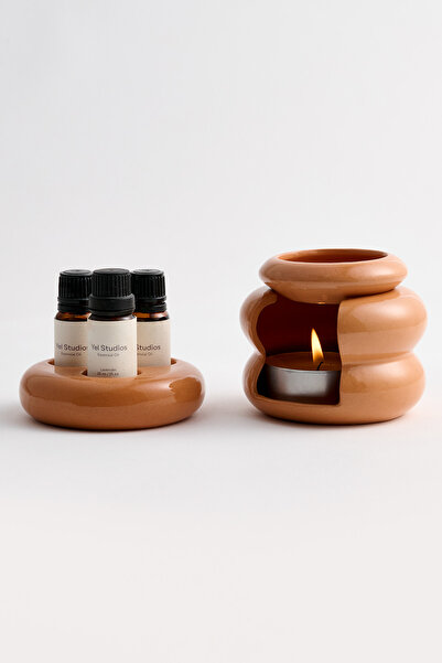 Yel Studios Premium El Yapımı Modern Buhurdanlık ve Esansiyel Yağ Standı 2'li...