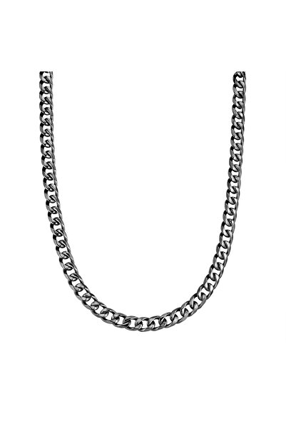 True Rebels Edelstahlhalskette Kette Edelstahl gunmetal