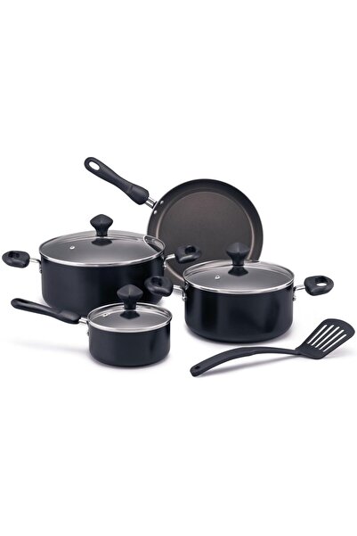 Prestige مجموعة أدوات طهي اقتصادية من 8 قطع | مجموعة أواني طهي غير لاصقة ومقالي | مجموعة طهي مع مقالي