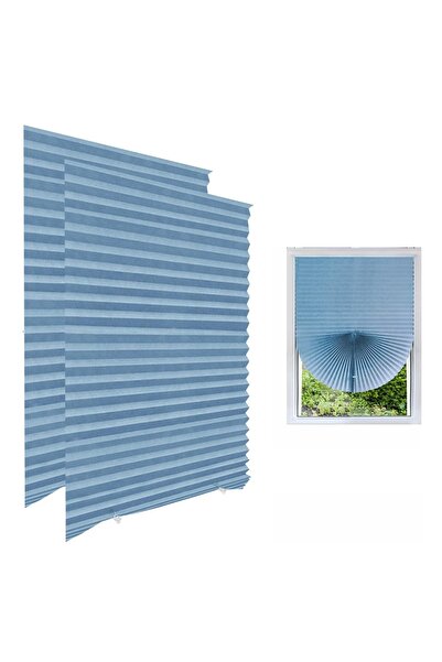LUXER Set of 2 Self-Adhesive Pleated Blinds, Adjustable, Installation Without...