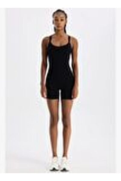 COMEUP Şort Tulum Siyah