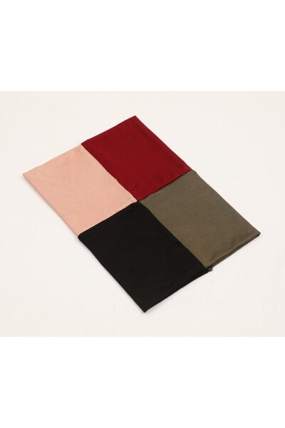 Melodi Scarf Hijab 4 Colors Seamless Front Lycra Practical Open-Ended Tube Ready-To-Wear Bonnet with 4 Different Uses