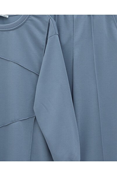 Modamorfo Two-Thread Cotton Suit with Trousers - Baby Blue