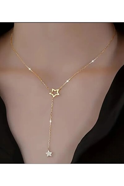 BYFASHION قلادة هالي ستيل على شكل حرف Y