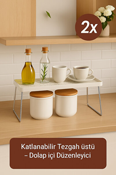 Nesto Home Set de 2 organizatoare pliabile pentru blat și dulap