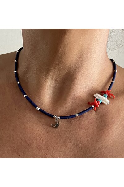 tones official تصميم لؤلؤ باروكي حقيقي - أقراط من الفولاذ الطبيعي - قلادة