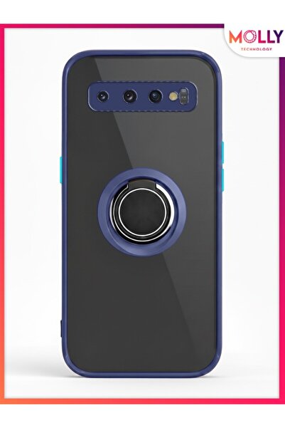 Molly Samsung Galaxy S10 İçin Lacivert Yüzüklü Kamera Korumalı Silikon Telefo...