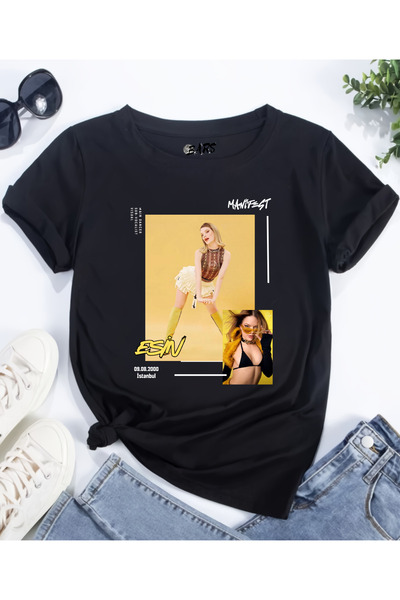 barsdepo Manifest Esin Baskılı Tişört, Oversize Unisex Beyaz Tişört Çocuk / Y...