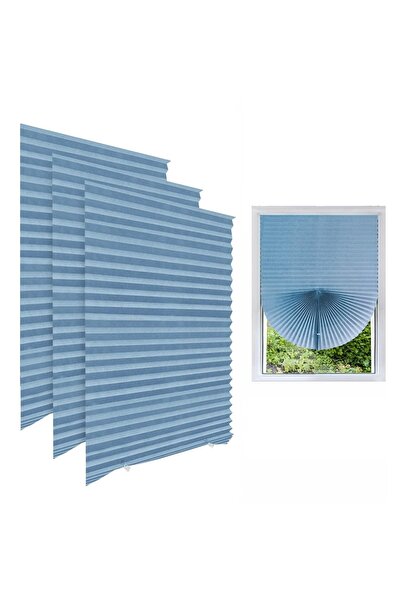 LUXER Σετ 3 Αυτοκόλλητων Πλισέ Στόρια, Ρυθμιζόμενα, Εγκατάσταση Χωρίς Τρύπημα...