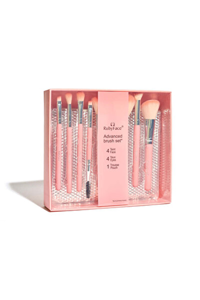 Oranjollie Set 8 pensule make-up+portfard - multicolor, Nu este periculos