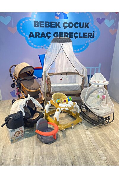 TURHANBEBE Yeni Doğan GRAND PLUS Bebek Çeyiz Seti ( Bebek Arabası Puset Örtüs...