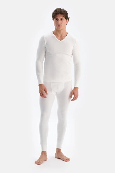 Dagi Men's V-Neck Long Sleeve Thermal Underwear Single Top