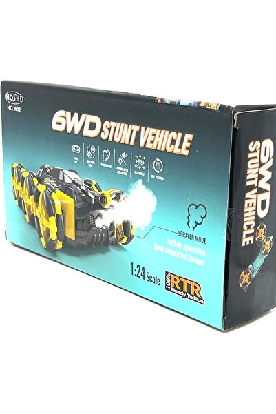 Generic MZtoyz - Cool Light Water Spray 2.4GHz Six-Wheel Car 360 Flip RC Vehicle Toys Stunt Drift Deformatio