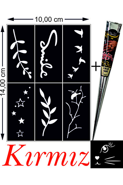 hennadibace Kına Kalıbı (GEÇİCİ DÖVME ŞABLONU) Hint Kınası Henna Tattoo Stenc...