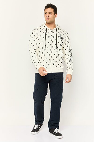 John Richmond x Playboy Men Allover Print Long Sleeve Hoodie, Multicolor