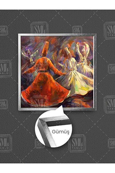 SML TABLO Mevlana Rotirajući Sufijski Sufizam Raks Eden Sufijski Islamski Dek...