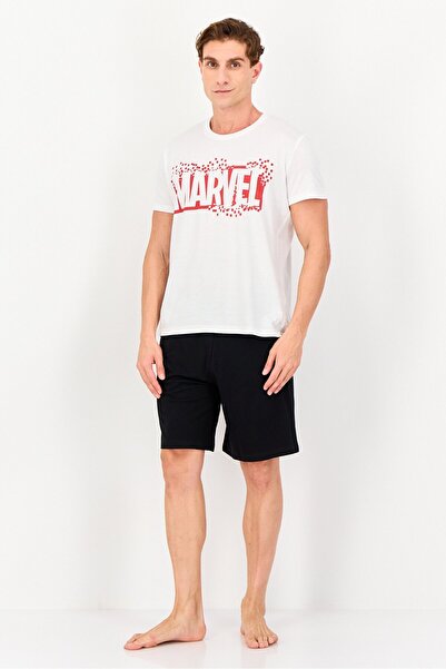 Marvel Men 2 Pieces Brand Logo T-Shirt And Shorts Pyjama Set, Multicolor