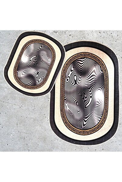 Evimora Home Non-Slip Base Microfiber Velvet Patterned Bath Mat – Water Absor...