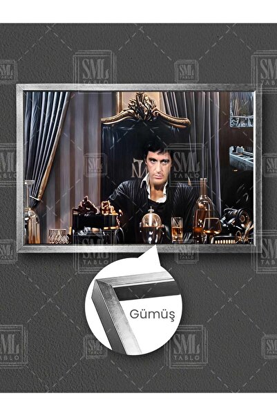 SML TABLO Al Pacino Tony Montana Mafya Filmi Scarface Yaralı Yüz Alpacino Çer...