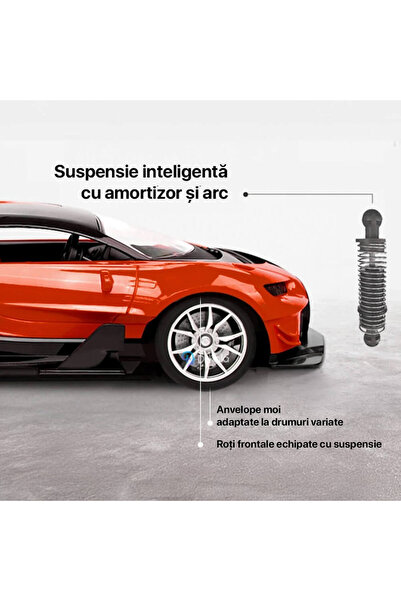 DrKala Remote Control Car, Bugatti Model, with Pedals and Steering Wheel, Sporty Design, Ideal Gift for Kid