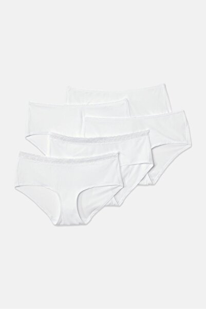 Tchibo Women 5 Pack Plain Panty, White