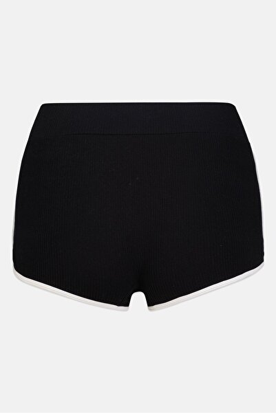 Forever 21 Women Ribbed Basic Shorts, Black