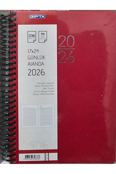 Gıpta 2026 Günlük Ajanda Spiralli 17x24