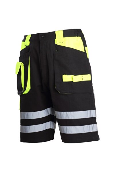LAHTI.PRO.Q PANTALON SCURT CU REFLECTORIZANT NEGRU-VERDE - L