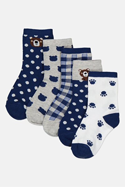 RBX Kids Boy 5 Pairs Allover Print Outdoor Socks, Multicolor