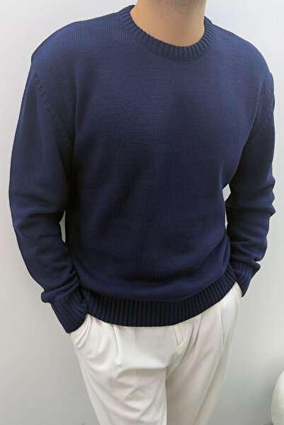 Redline Sable Oversize Knitwear Long Sleeve Sweater Navy Blue