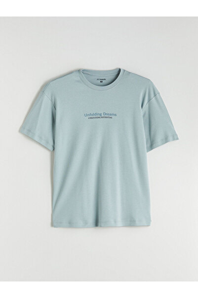 LC Waikiki قميص بيجامة رجالي من القطن الممشط المطبوع بياقة الدراجة من فيجن ني...