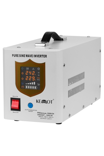 Kemot Инвертор с чиста синусоида - 24V / 1050W / Бял
