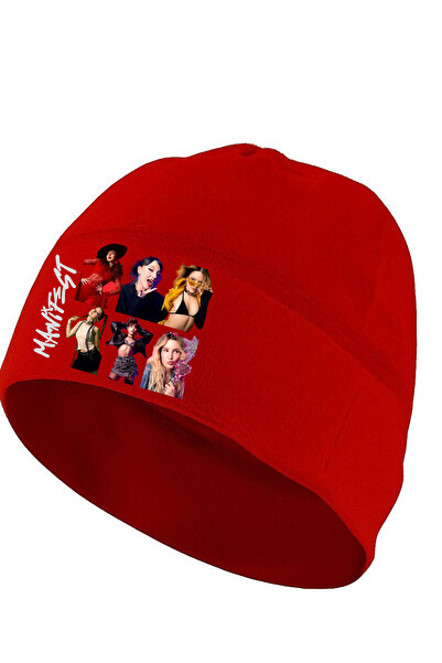 lovver Маніфест Груб Дизайн Зимовий червоний полярний берет